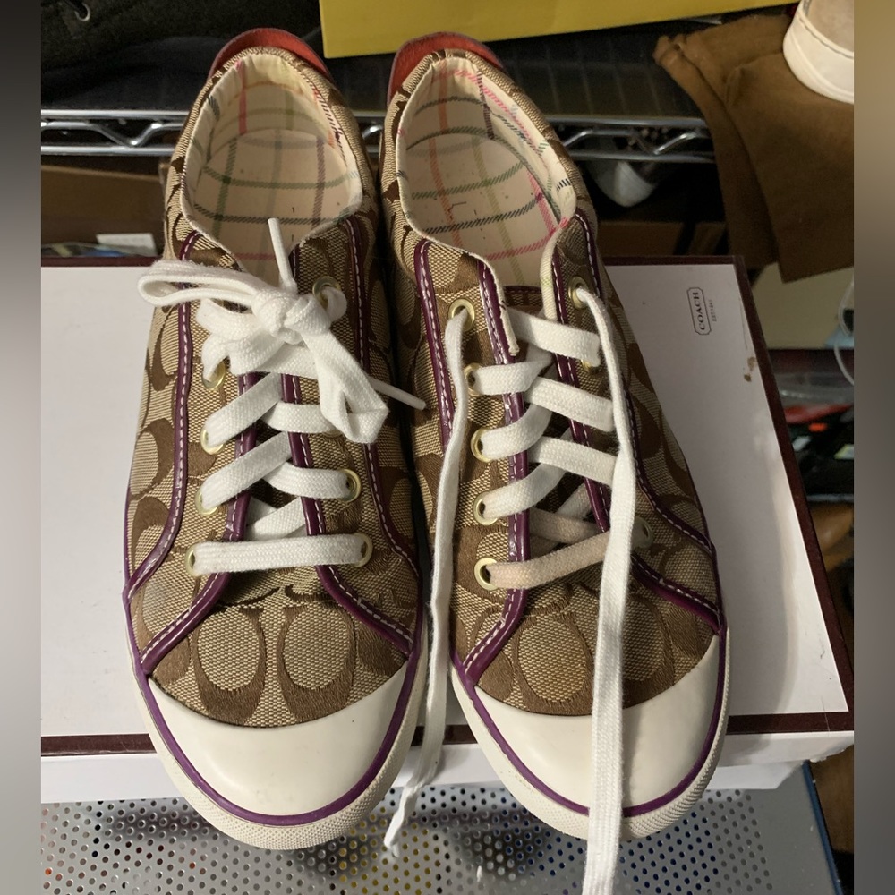 Coach sneakers 8.5 purple